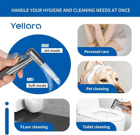 Handheld Bidet Sprayer for Toilet - Feminine Wash, Toilet Cleaning - Stainless Steel, Adjustable Water Pressure, Easy Installation in Saudi Arabia