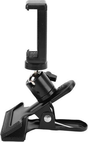 Drfeify Phone Holder Metal Guitar Bass Phone ClampHolder for Live Broadcast Bracket, Suitable for Guitar Supplies and Online Courses, Black in Saudi Arabia