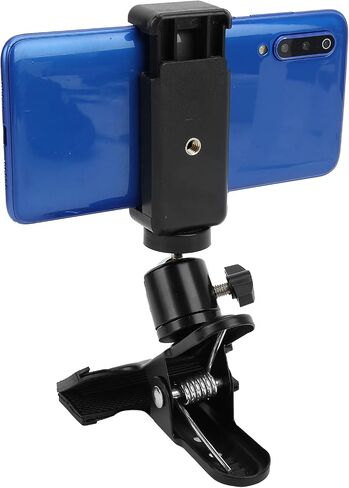 Drfeify Phone Holder Metal Guitar Bass Phone ClampHolder for Live Broadcast Bracket, Suitable for Guitar Supplies and Online Courses, Black in Saudi Arabia