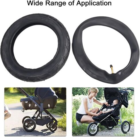12 1/2x2 1/4 (57-203) Bicycle Tire and Inner Tube Set, Rubber Replacement for Stroller, Baby Carriage, Pushchair, Scooter(Inner tube) in Saudi Arabia