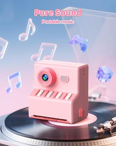 Kids Camera Instant Print Pink: HODDRCCN 32G Instant Print Camera for Kids -1080P HD - Christmas Birthday for Girls Age 3-12 - Ideal Toy for 3 4 5 6 7 8 9 10 11 12 Girls Boys in Saudi Arabia