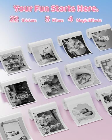 Kids Camera Instant Print Pink: HODDRCCN 32G Instant Print Camera for Kids -1080P HD - Christmas Birthday for Girls Age 3-12 - Ideal Toy for 3 4 5 6 7 8 9 10 11 12 Girls Boys in Saudi Arabia