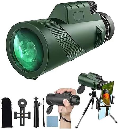 80x100 monocular Telescope, Suitable for Adults and Children, for Bird Watching, Hiking, and Concert Tours, with Phone Clip and Stand in Saudi Arabia