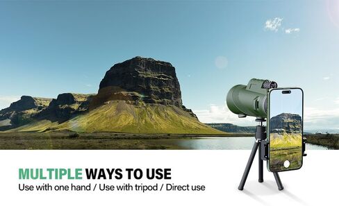 80x100 monocular Telescope, Suitable for Adults and Children, for Bird Watching, Hiking, and Concert Tours, with Phone Clip and Stand in Saudi Arabia