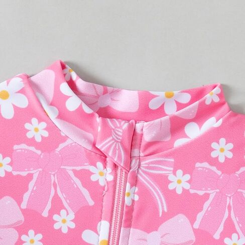Baby Girls Long Sleeve One Piece Rash Guard Swimsuit with Hat Bathing Suit Beach Wear 0-2T in Kuwait