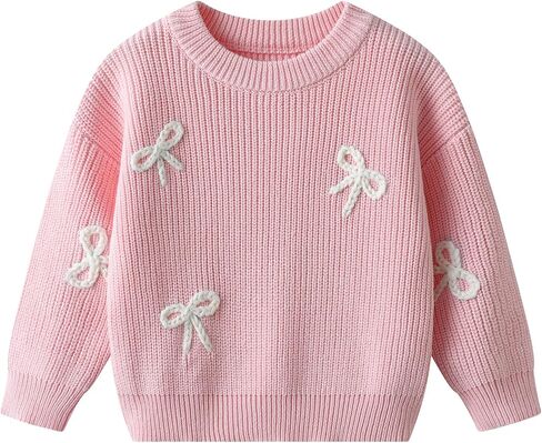 Flofallzique Baby Girl Winter Clothes Knit Sweater Crewneck Pullover Sweatshirt for Infant Toddler in Kuwait