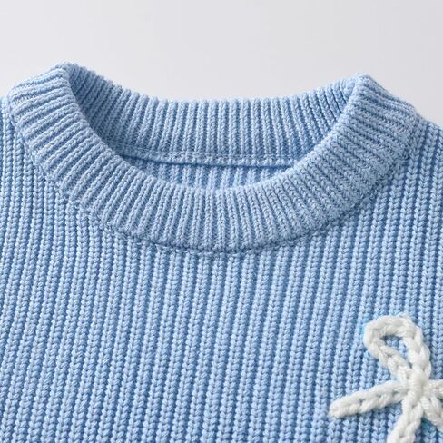 Flofallzique Baby Girl Winter Clothes Knit Sweater Crewneck Pullover Sweatshirt for Infant Toddler in Kuwait