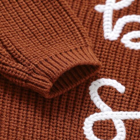 Toddler Girl Big Sister Embroidered Knit Sweater Long Sleeve Pullover Sweatshirt 1-5Y Fall Clothes in Saudi Arabia
