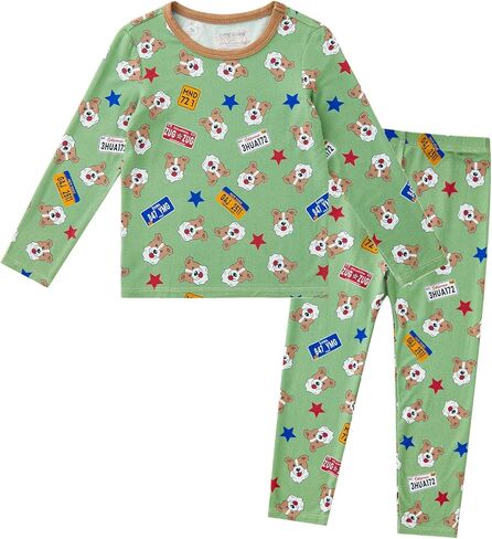 pureborn Baby Toddler Kids Viscose from Bamboo Pajamas Set Pjs 2pcs 18M-8Y in Kuwait