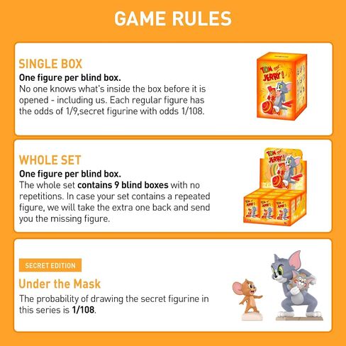 POP MART Tom & Jerry: Forbidden Compass Series Figures, Collectible Toys Home Decorations, Holiday Birthday Gifts for Girls and Boys, Single Box in Saudi Arabia