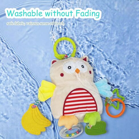 Baby Hanging Toys, Plush Animal Stuffed Sensory Toys for Carseat Stroller Car Seat Crib Play Gym, Baby Toys for 0 3 6 9 12 Months, Baby Boys and Girls Gift (Owl) in Saudi Arabia
