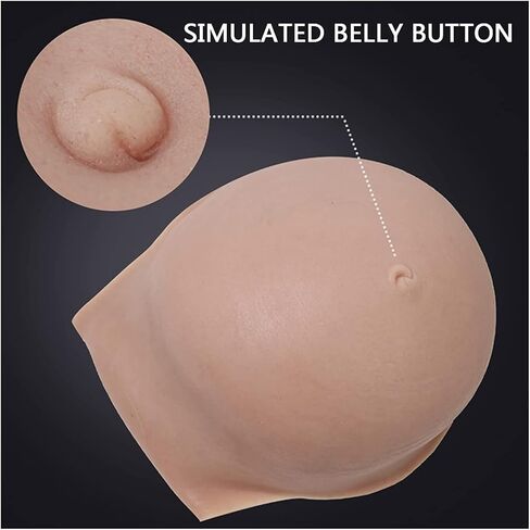 Fake Pregnant Belly, Artificial Silicone Adult Belly Stuffer False Belly Baby Fake Pregnancy Bump for Actor Performance Photography Props, Screen Performance. (M,color1) in Kuwait