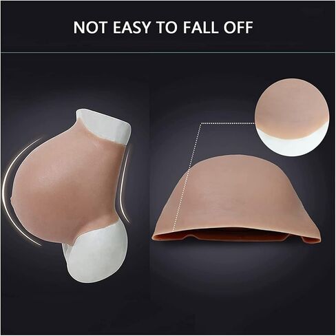 Fake Pregnant Belly, Artificial Silicone Adult Belly Stuffer False Belly Baby Fake Pregnancy Bump for Actor Performance Photography Props, Screen Performance. (M,color1) in Kuwait