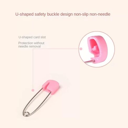 500 Pcs Safety Pins 2.1 Inch Plastic Head Diaper Pins with Safety Lock Closure Stainless Steel Saliva Towel Pins Triangle Towel Safety Pins in Saudi Arabia