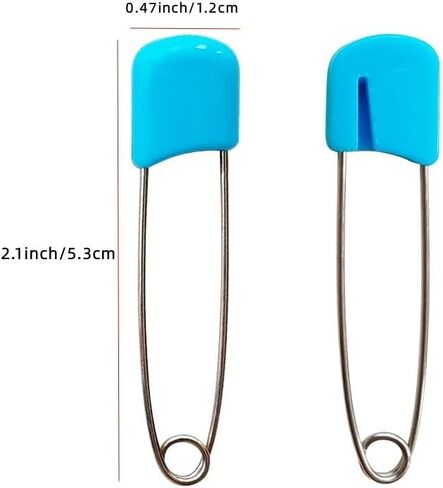 500 Pcs Safety Pins 2.1 Inch Plastic Head Diaper Pins with Safety Lock Closure Stainless Steel Saliva Towel Pins Triangle Towel Safety Pins in Saudi Arabia