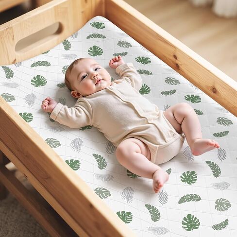FIOBEE Changing Pad Cover Waterproof 2 Pack Quilted Diaper Change Table Sheets Breathable & Ultra Soft for Newborn Baby Boys Girls Fitted Changer Pads 32"x 16", Pink in Saudi Arabia