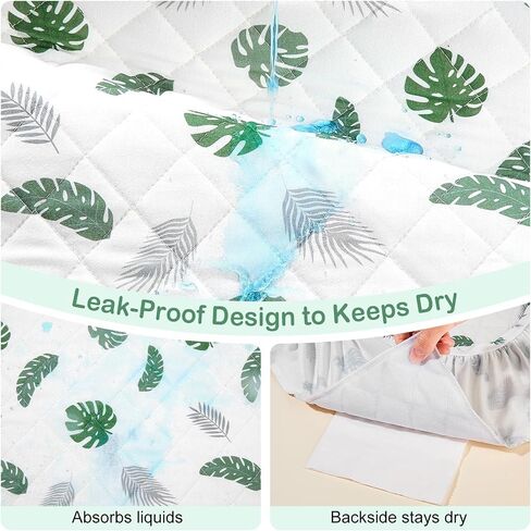 FIOBEE Changing Pad Cover Waterproof 2 Pack Quilted Diaper Change Table Sheets Breathable & Ultra Soft for Newborn Baby Boys Girls Fitted Changer Pads 32"x 16", Pink in Saudi Arabia