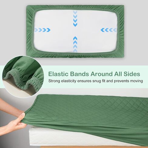 FIOBEE Changing Pad Cover Waterproof 2 Pack Quilted Diaper Change Table Sheets Breathable & Ultra Soft for Newborn Baby Boys Girls Fitted Changer Pads 32"x 16", Pink in Saudi Arabia