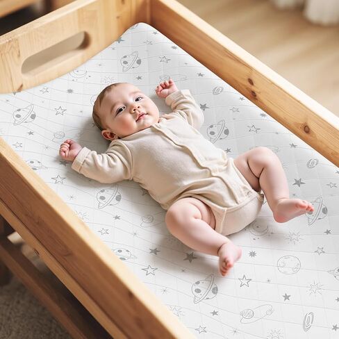 FIOBEE Changing Pad Cover Waterproof 2 Pack Quilted Diaper Change Table Sheets Breathable & Ultra Soft for Newborn Baby Boys Girls Fitted Changer Pads 32"x 16", Pink in Kuwait