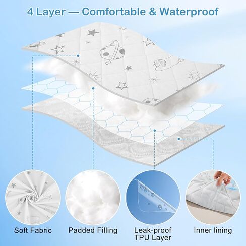 FIOBEE Changing Pad Cover Waterproof 2 Pack Quilted Diaper Change Table Sheets Breathable & Ultra Soft for Newborn Baby Boys Girls Fitted Changer Pads 32"x 16", Pink in Kuwait