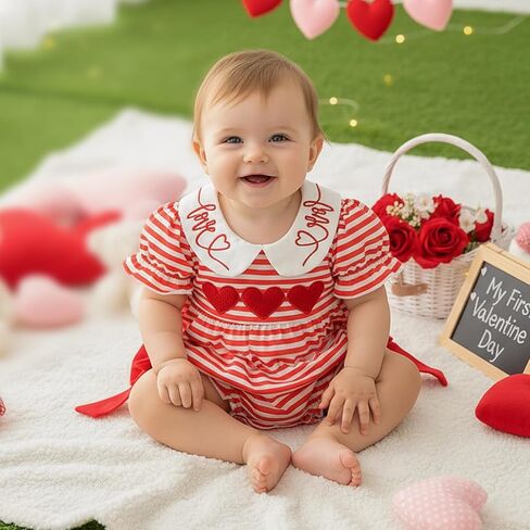 Adobabirl My First Halloween Baby Girl Outfit Ghost Embroidery Bubble Romper Short Sleeve Bow Jumpsuit Smocked Clothes in Saudi Arabia