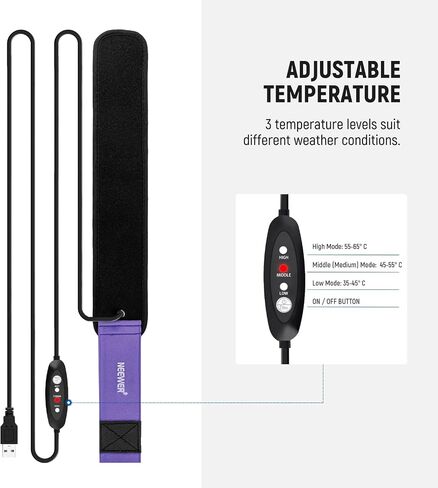 NEEWER 12"/300mm USB Lens Heater Warmer for Camera Telescope, Dew Heater Strip with 3 Temperature Levels, Prevents Dew Fog Condensation for DSLR Mirrorless Cam Binocular Astrophotography, HW-28B in Saudi Arabia