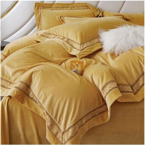 Bedding Duvet Cover Set, Baby Milk Down Four-Piece Winter Thickening, Duvet Cover with Pillowcase, Soft and Warm in Saudi Arabia