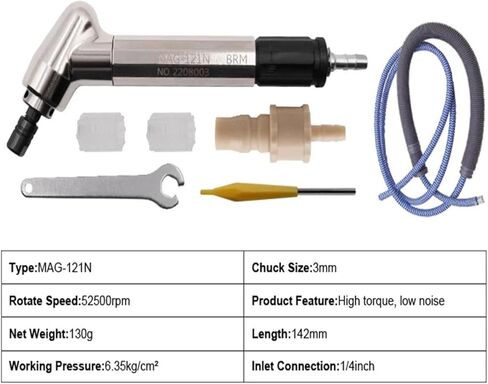 طاحونة زاوية الهواء الصغيرة MAG-123N/121N/093N طاحونة الكوع الهوائية آلة طحن صغيرة أداة تلميع (MAG-121N) in Kuwait