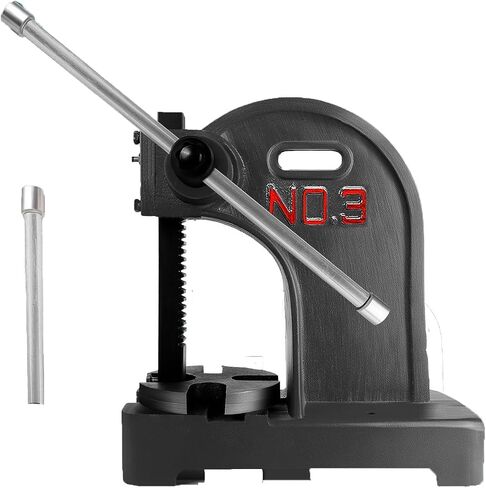 2 Ton Arbor Press with 3 Extra Drifts, Manual Arbor Press Reversible Ram, Heavy-duty Manual Desktop Arbor Press with Removable Steel Anvil 17.32" Height for Metal Cutting/Deforming (2T Blue) in Saudi Arabia