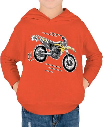 Wild Bobby Yellow Fast Dirt Bike Humor Toddler Pullover Fleece Hoodie in Saudi Arabia