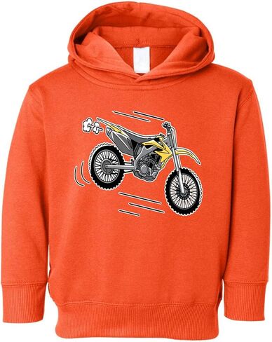 Wild Bobby Yellow Fast Dirt Bike Humor Toddler Pullover Fleece Hoodie in Saudi Arabia