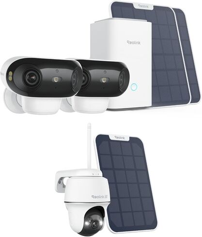 REOLINK Home Hub+2X Argus 4 Pro Bundle with Argus PT Ultra, 4K Dual-Lens 180°, 360° PT Outdoor Wireless Security Camera System, Solar Camera for Home Security, Local Encrypted Storage, No Subscription in Saudi Arabia