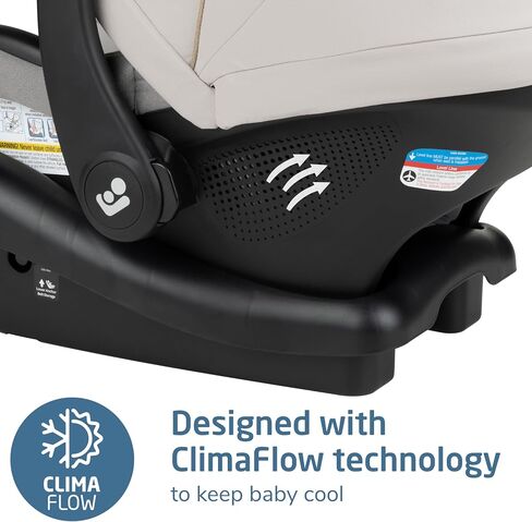 Maxi-Cosi Mico Pro Baby Infant Car Seat with Base, Ventilated Chair, Soft Headrest Pad, Easy-Install Latch, Adjustable Belt Guide, 3-Position Base, Stroller-Ready, 4-30 lbs, up to 32 in, Sea Shadow in Saudi Arabia