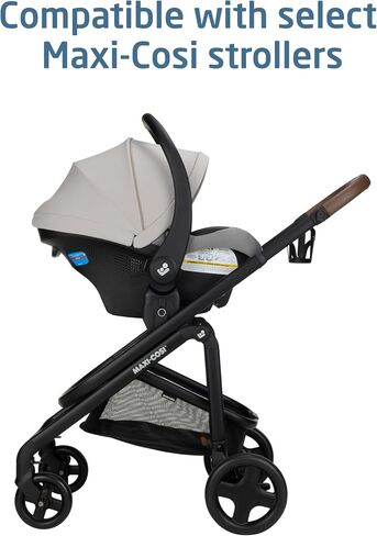 Maxi-Cosi Mico Pro Baby Infant Car Seat with Base, Ventilated Chair, Soft Headrest Pad, Easy-Install Latch, Adjustable Belt Guide, 3-Position Base, Stroller-Ready, 4-30 lbs, up to 32 in, Sea Shadow in Saudi Arabia