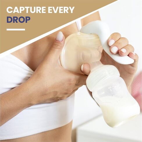 Manual Breast Pump – BPA Free, Quiet & Portable Milk Extractor | Soft Silicone Comfort Flange, Easy to Clean & Assemble, Includes 180ml Bottle | Breastfeeding Essentials Gift Set in Saudi Arabia