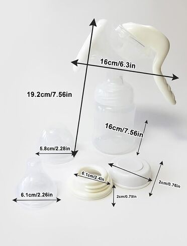 Manual Breast Pump – BPA Free, Quiet & Portable Milk Extractor | Soft Silicone Comfort Flange, Easy to Clean & Assemble, Includes 180ml Bottle | Breastfeeding Essentials Gift Set in Saudi Arabia