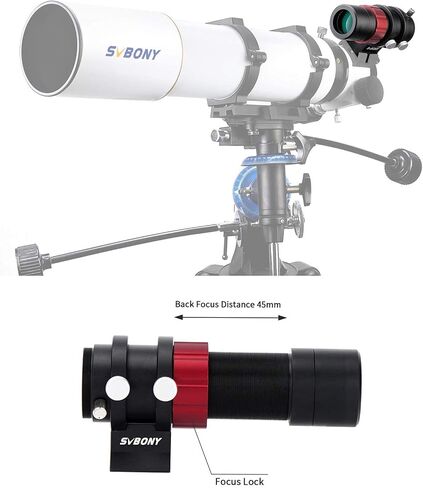 SVBONY SV165 Mini Guide Scope 30mm F4 Finder Scope Bundle with Reticle Eyepiece 1.25 inches Illuminated Eyepiece Telescope Accessory Guide Star in Saudi Arabia