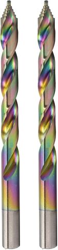 Spectral 3/8" Step Point HSS Drill Bit, Stepped Point 135° Split Point Tip, M2 Steel, 3-Flat Shank, Multi-Color Finish, 2-Pack in Saudi Arabia