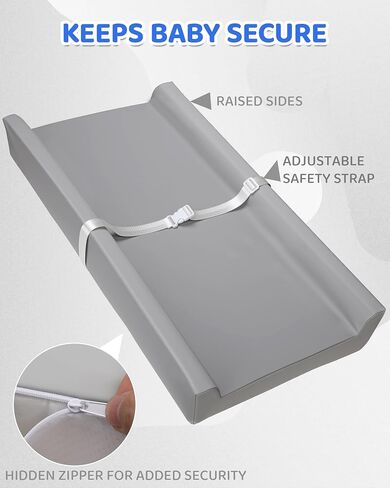 Baby Changing Pad for Dresser & Baby Changing Table Pad | Diaper Changing Pad & Wipeable Changing Pad - 100% Waterproof Vegan Leather, 31.25"x16" Standard Size​ in Saudi Arabia