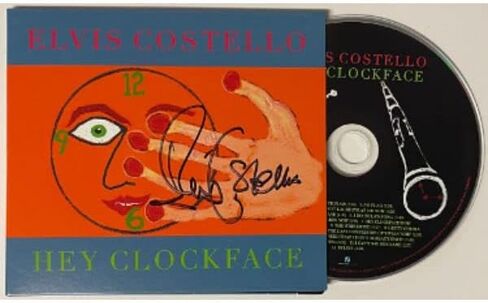 Athlon Sports CTBL-032237 Elvis Costello Signed 2020 Hey Clockface Album Hard Cover Booklet with CD British - English Singer - Songwriter in Saudi Arabia