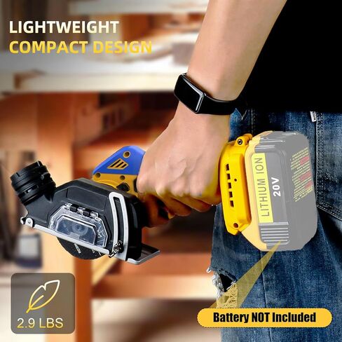 Cordless Cut Off Tool Compatible With DeWalt 20V MAX Battery Compact Rotorazer Saw Brushless with 3" Blades,2 Speed Adjustment 19000RPM for Metal/Wood/Tile/Plastic Cutting(Too Only) in Kuwait