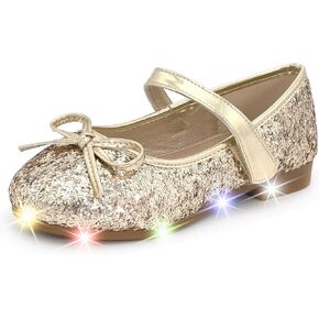 حذاء نوفا يوتوبيا المضيء للفتيات الصغيرات فستان باليه ماري جين بفيونكة مسطحة in Kuwait