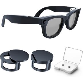 2 حزمة من غطاء حجب ضوء LED لملحقات نظارات Ray Ban Meta، مادة معدنية تعتيم أغطية فلاش LED متوافقة مع نظارات Way-farer وSkyler وHeadliner وOakley الذكية in Kuwait