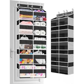 منظم متعدد الجيوب فوق الباب، رف معلق كبير من 5 طبقات لتخزين ألعاب الأطفال والحفاضات والملابس والغزل وشديد التحمل خلف الباب لتخزين غرفة النوم والحضانة وخزانة المؤن، بيج in Kuwait