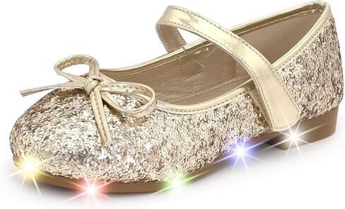 حذاء نوفا يوتوبيا المضيء للفتيات الصغيرات فستان باليه ماري جين بفيونكة مسطحة in Kuwait