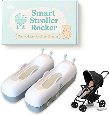 Intelligent Rocker Accessory for Baby Stroller - Automatic Soother for Peaceful Sleep - Type-C Rechargeable Cradle Roller with Adjustable Speed, Remote and Timer- Stroller Rocker & Bouncer-SwaySo in Saudi Arabia