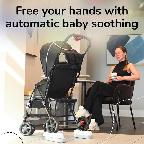 Intelligent Rocker Accessory for Baby Stroller - Automatic Soother for Peaceful Sleep - Type-C Rechargeable Cradle Roller with Adjustable Speed, Remote and Timer- Stroller Rocker & Bouncer-SwaySo in Saudi Arabia