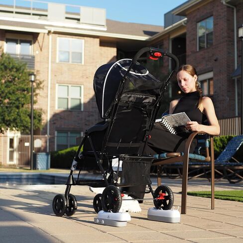 Intelligent Rocker Accessory for Baby Stroller - Automatic Soother for Peaceful Sleep - Type-C Rechargeable Cradle Roller with Adjustable Speed, Remote and Timer- Stroller Rocker & Bouncer-SwaySo in Saudi Arabia