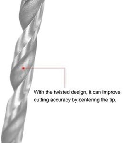 #US 10pack 1.75mm لقم الثقب الفولاذية عالية السرعة الأرض بالكامل 52mm طول مثقاب الخشب in Kuwait