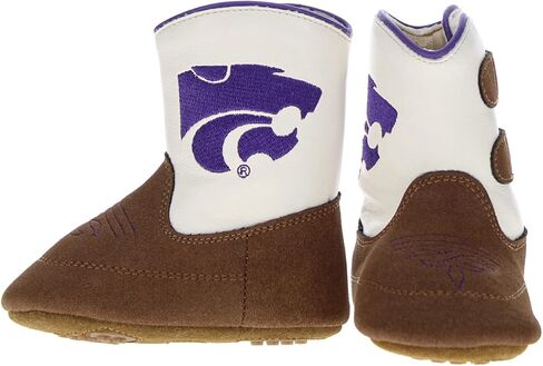 Vaccari Charlie Baby Boys Girls NCAA Athletics Embroidery Soft Sole Western Infant Cowboy Boots in Kuwait